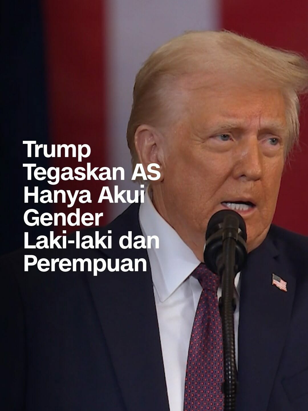 Donald Trump menandatangani perintah eksekutif terbaru yang menyatakan bahwa Amerika Serikat hanya akan mengakui dua jenis kelamin yakni laki-laki dan perempuan. ⁣ ⁣ 