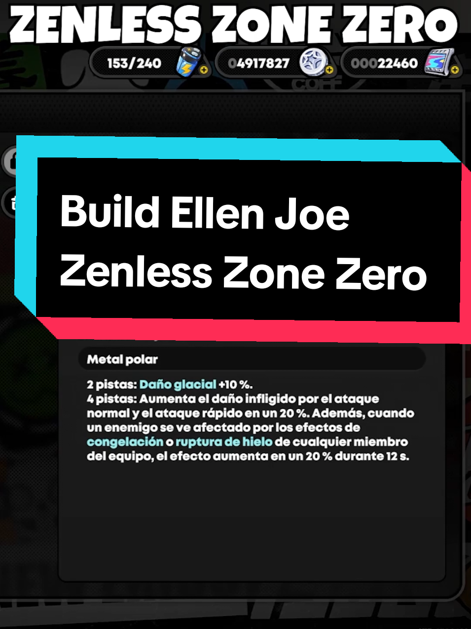 Builde Ellen Joe zenless Zone Zero  Vídeo completo en YT: Yenetro #zenlesszonzezero #zzz #zzzero #ellen #ellenjoe #ellenzzz #ellebuild #ellenarmas  #ellendiscos #ellenartefacto