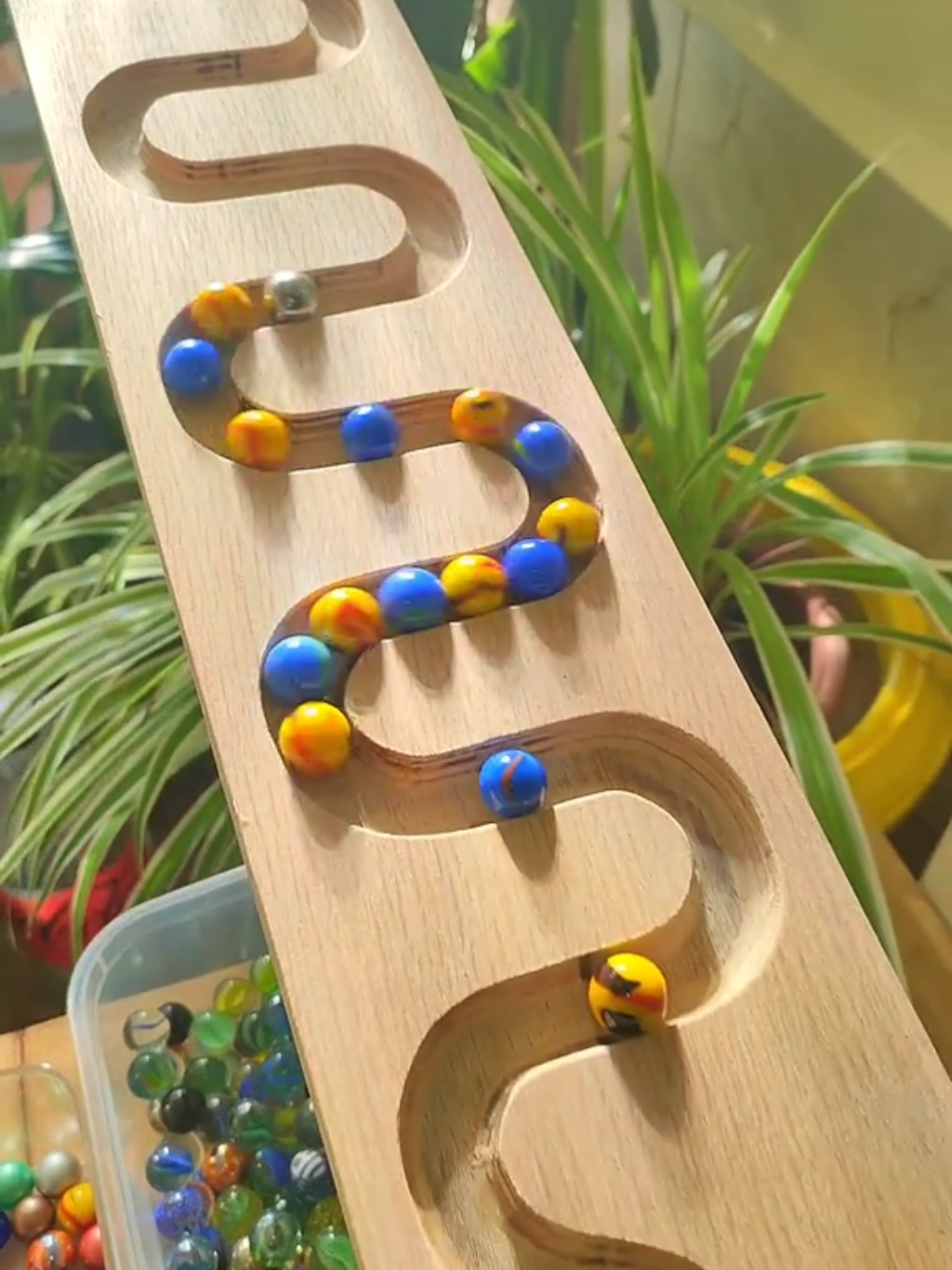 Coloured Marble Run 🤩 #marblerun #marbles #asmr #satisfying #marblerace #fypシ 