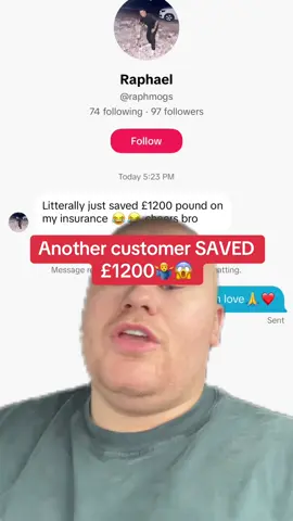 Another customer saved £1200 on their insurance! 🙌🏼 #zacstudd #carinsurance #carinsurancetips #cartiktok #carsoftiktok #carguy #carinsuranceuk #carinsurancehacks 