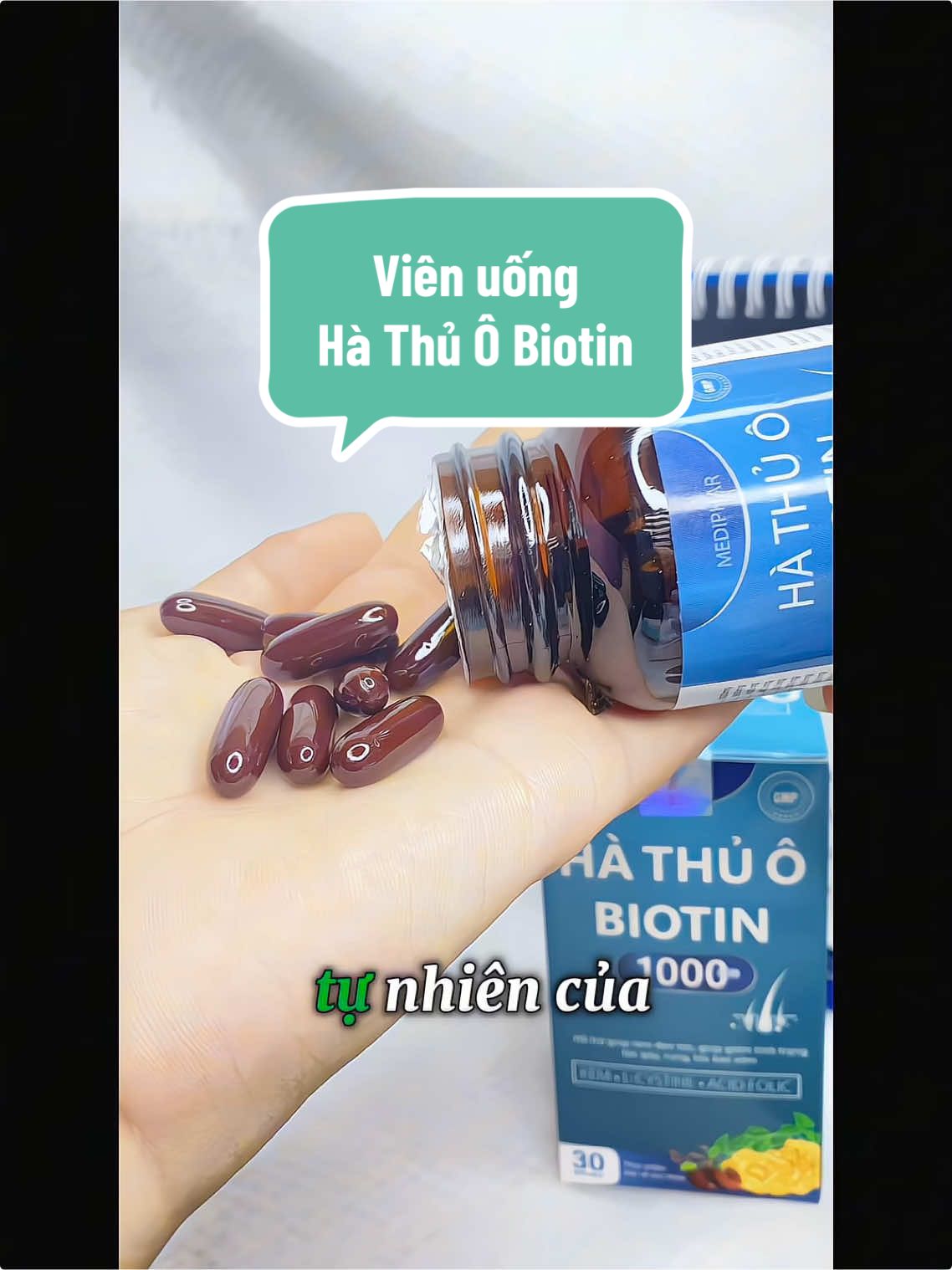 Viên uống hỗ trợ dưỡng tóc mọc tóc Hà Thủ Ô Biotin #samtetbaovui #vienuongmoctoc #biotin #hathuo #vienuongmoctochathuobiotin ba 