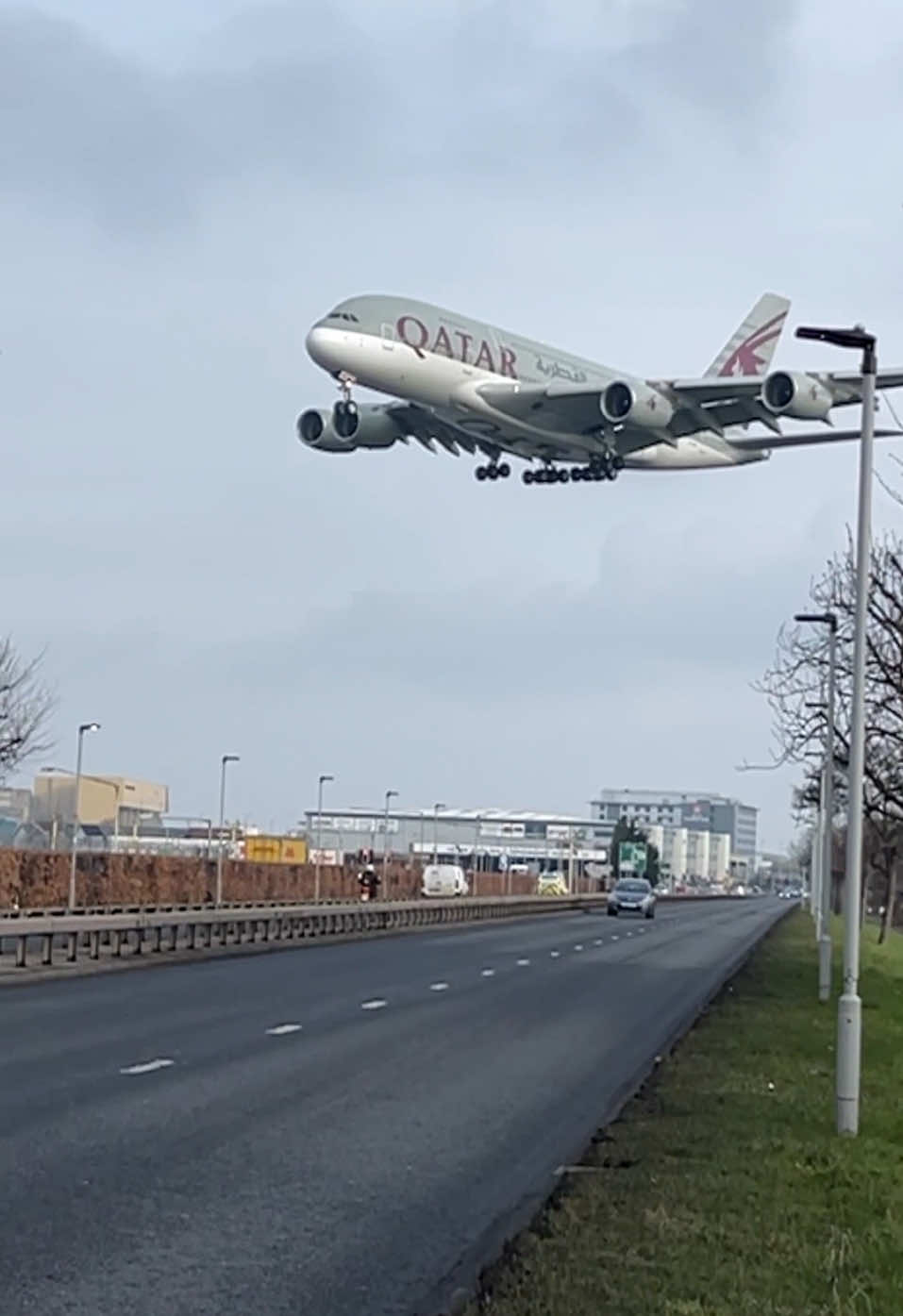 A380 of the number 1 Airline in the World Qatar Airways. ✈️ #a380 #qatar #heathrow #explore #fyp #foryoupage❤️❤️ #automobile #planes #dubai #emirates 