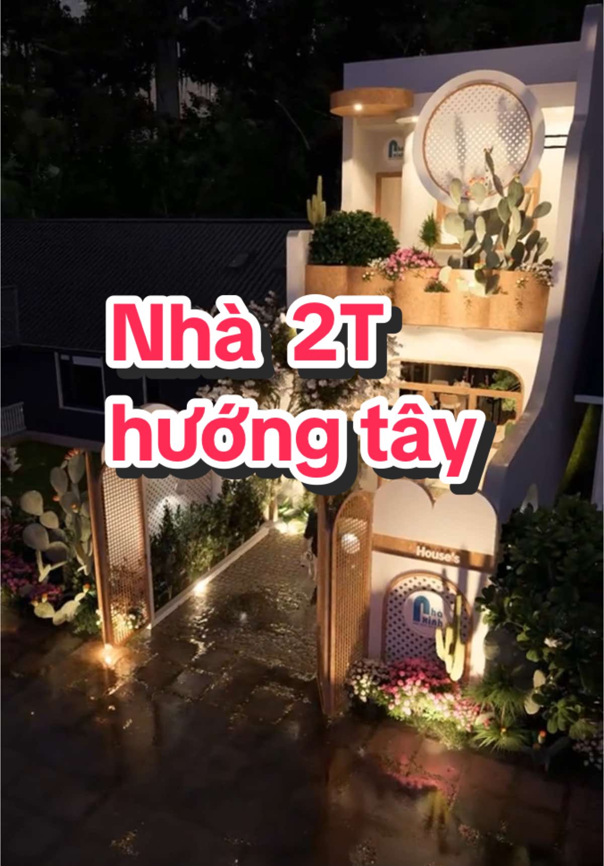 Nhà 2 tầng đẹp hiện đại. Số phòng ngủ là 2, có thể điều chỉnh theo nhu cầu.#nha2tangdep #nhaxinh #nha2tangdep 