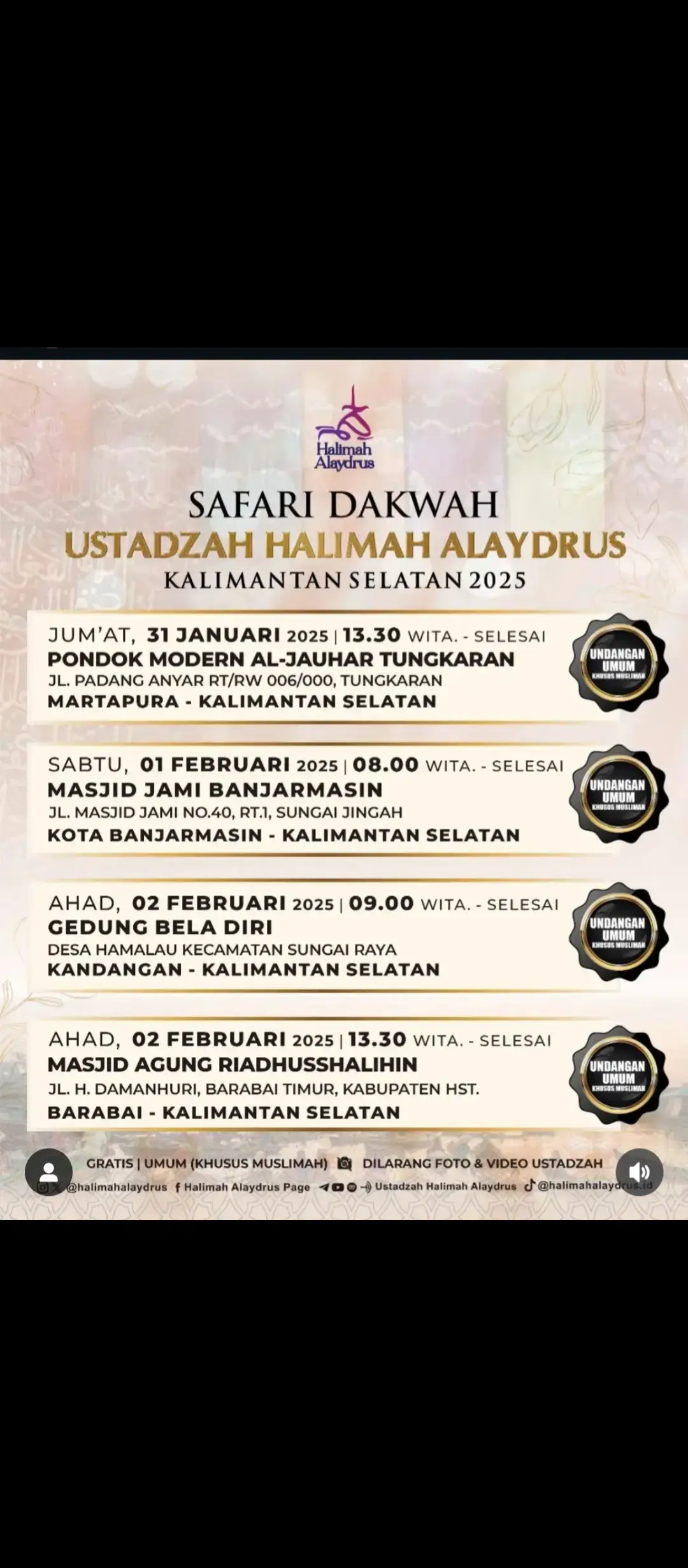 #safaridakwah #ustadzahhalimahalaydrus #kalsel #banjarmasin #martapura #kandangan #barabai 