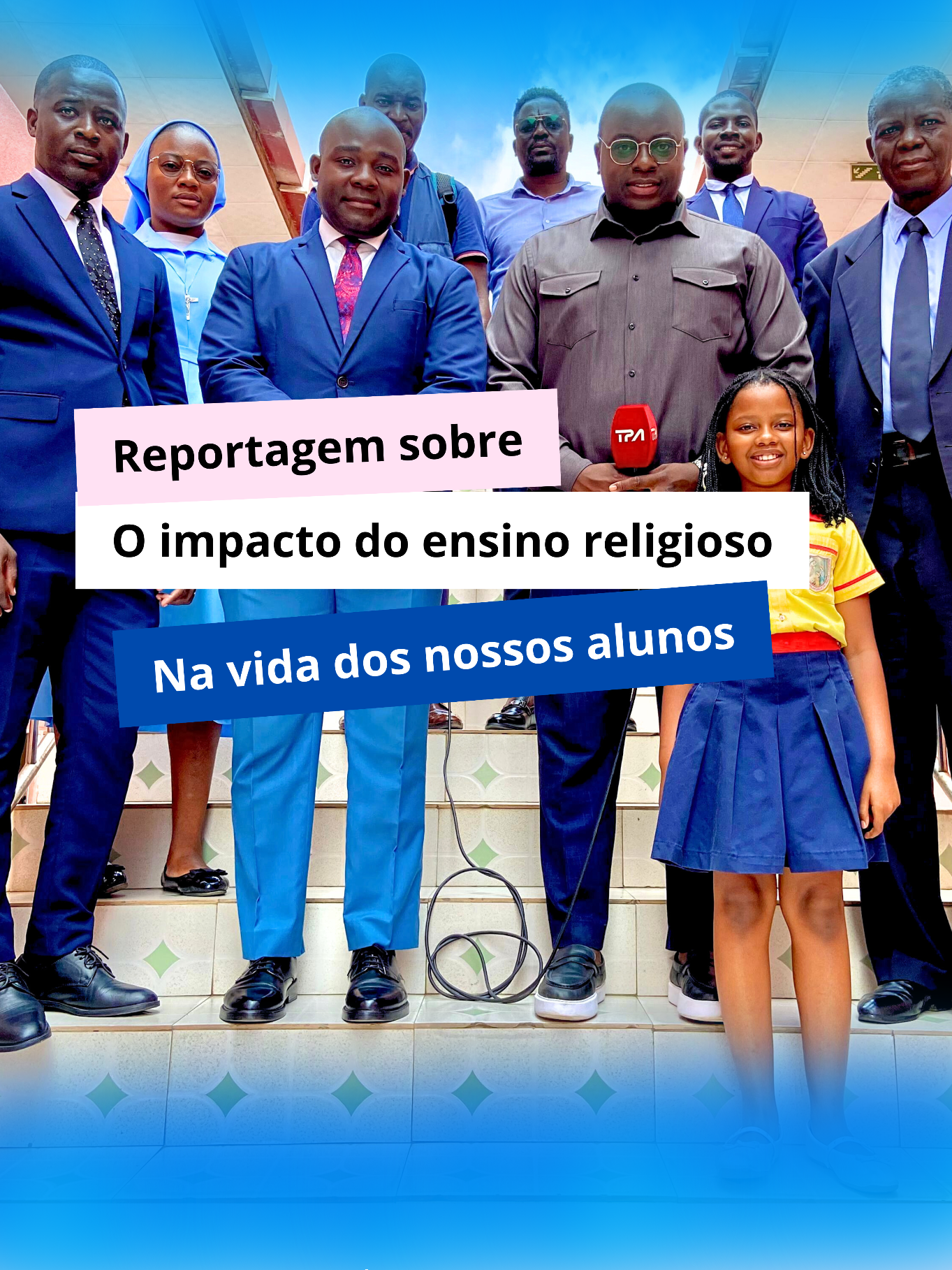 Em alusão ao 21 de Janeiro, dia Internacional da Religião, a Televisão Pública de Angola (TPA), visitou o Colégio Nossa Senhora da Anunciação do Kilamba.  O objectivo da visita foi entender o impacto da religião na vida dos alunos e da comunidade educativa. De lembrar que o Colégio do Kilamba, faz parte da Rede de Colégios Nossa Senhora da Anunciação, um grupo de Colégios de vertente Cristã Católica, cuja a natureza é a observação de práticas educativas estabelecidas pelo Vaticano, a Conferência Episcopal de Angola e São Tomé e Príncipe e pelas Dioceses e Congregações Católicas.  O dia Internacional da Religião é uma data que visa reflectir sobre a diversidade religiosa no mundo e promover o respeitosos, a tolerância e o diálogo entre as diferentes crenças. É geralmente comemorado ao Terceiro Domingo de Janeiro. #colegioanunciacao #tpa #televisao #viral 