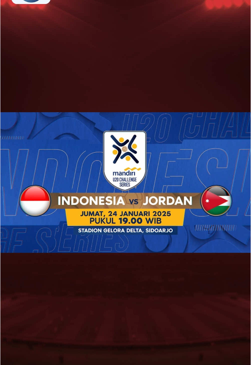 KAWAL GARUDA MUDA!🇮🇩 SportsMania, Timnas Indonesia U20 wajib kita dukung karena akan berlaga di #MandiriU20ChallengeSeries melawan Jordan, Jumat, 24 Januari 2025 pukul 19.00 WIB. Jangan lewatkan dan saksikan perjuangannya di Indosiar dan Vidio ya!🔥 #TimnasIndonesia #IndosiarSports #IndosiarRumahSepakbolaIndonesia 