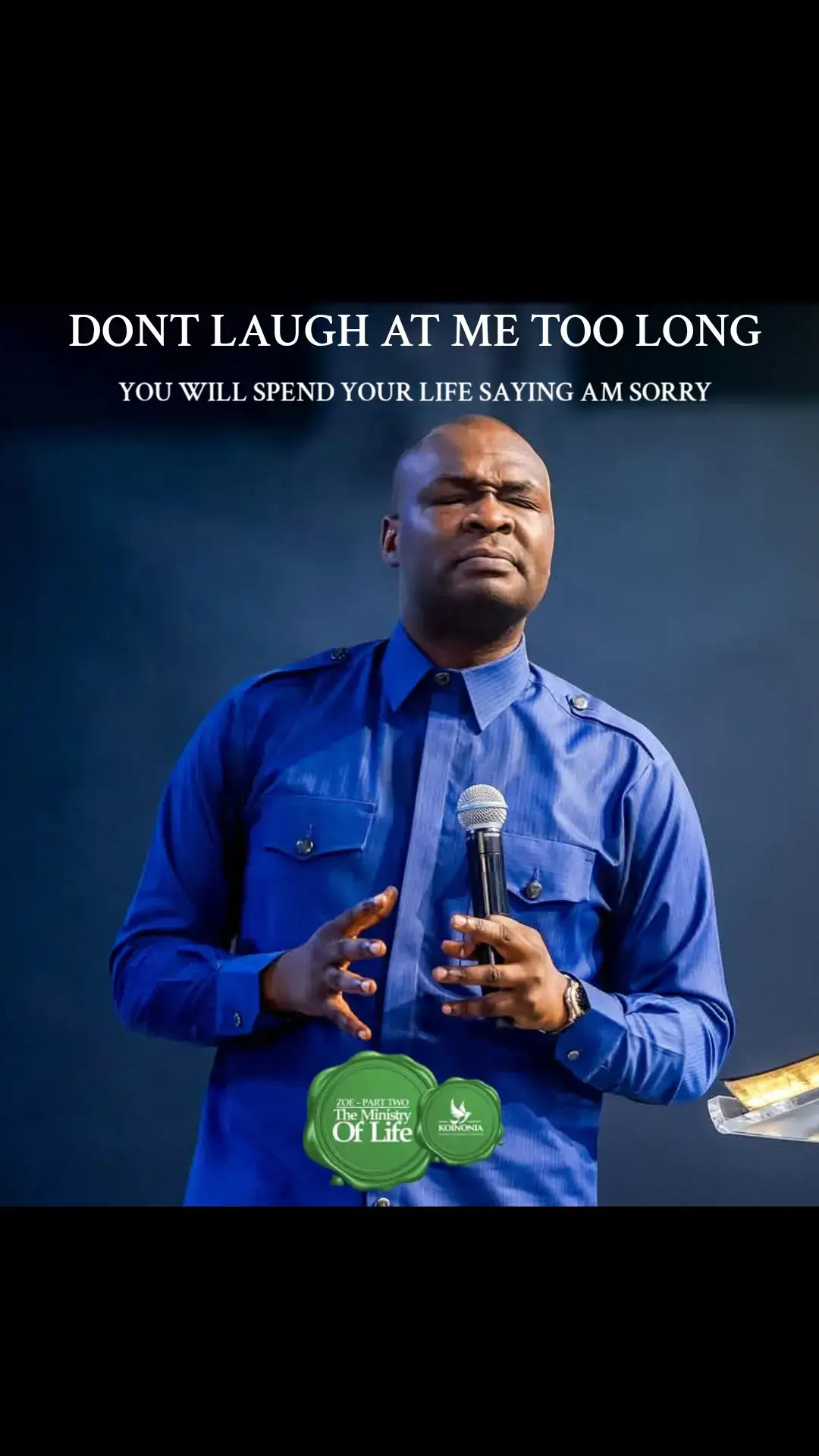 DONT LAUGH AT ME TOO LONG #koinoniaglobal #apostlejoshuaselman #trendiing #christaincommunity #fyp 