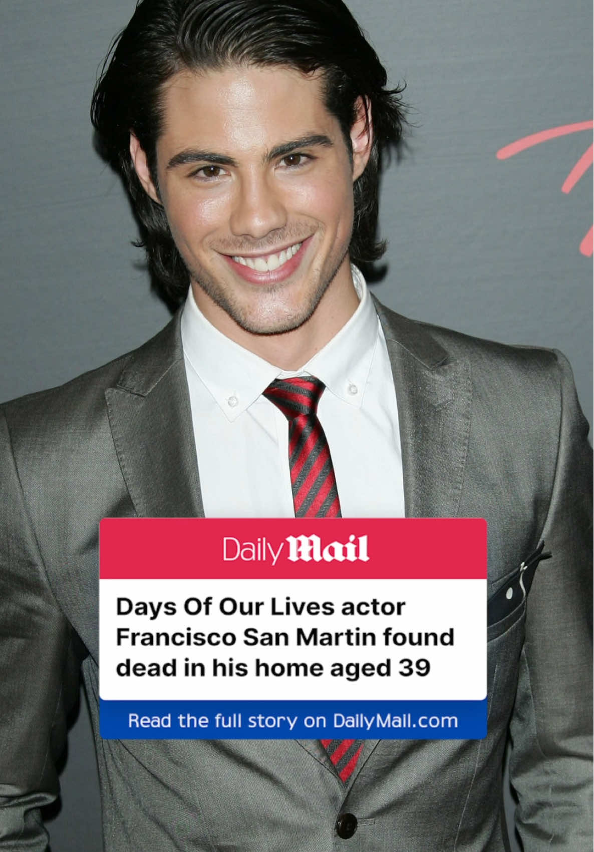 Days Of Our Lives actor Francisco San Martin has died aged 39. The actor, known for his role as Dario Hernandez on the soap, was reportedly found by police at his home in LA on Thursday. He’s believed to have died by suicide, the Los Angeles County Coroner's office told the Hollywood LA News. Francisco first appeared on Days Of Our Lives in 2011 playing a petty thief. His character later moved to Argentina for a job and the character was subsequently portrayed by Jordi Vilasuso from 2016-17. Read more at DailyMail.com  #sad #rip #actor #LA #daysofourlives 