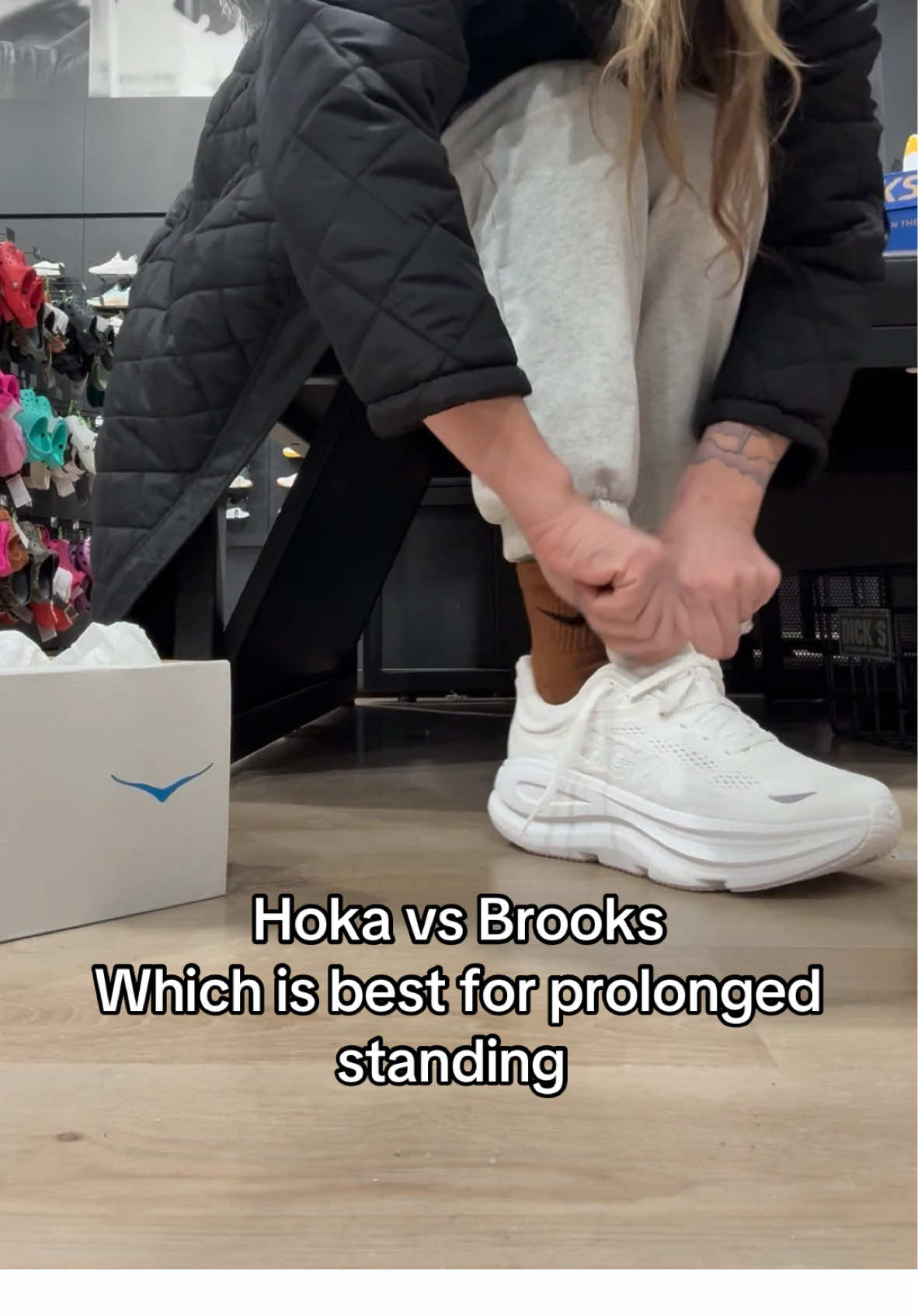 Hoka vs Brooks. My official nurse review no one asked for 🖤✌️ @HOKA #shoes #hoka #brooks # #review #nurse #mom 