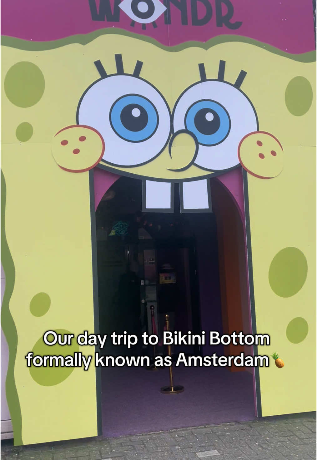 We went all the way to Amsterdam for the day just to see the 25 year Anniversary of SpongeBob @WONDR Experience @SpongeBob #spongebob #amsterdam #traveltiktok #eurostar #travelling #spongebobsquarepants #patrickstar #squidward #fyp 