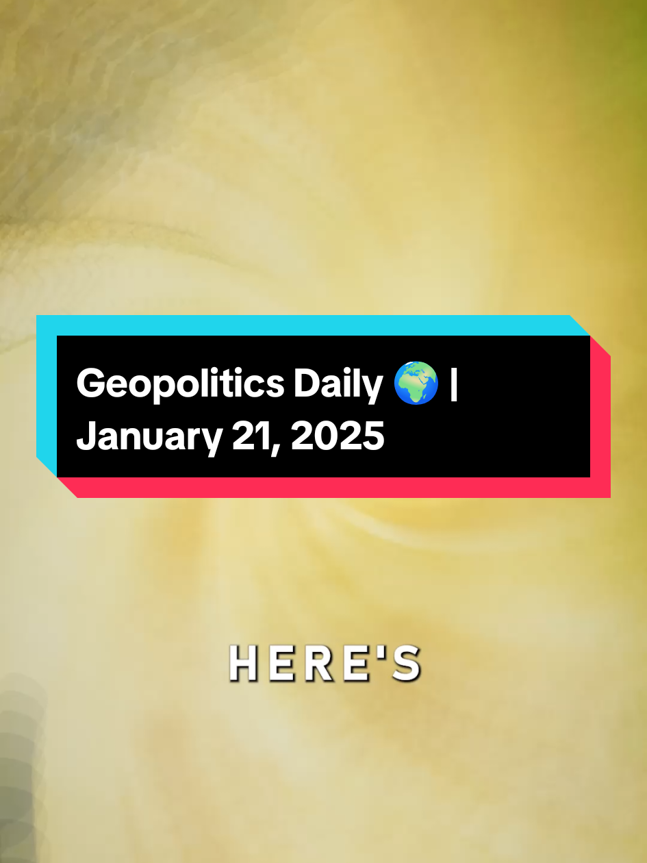 Geopolitics Daily 🌍 Here’s the last 24 hours in geopolitics. U.S. President Donald Trump stated that Russian President Vladimir Putin is “destroying” Russia through the prolonged war in Ukraine, citing economic struggles and high casualties, while urging a peace deal.  President Trump meanwhile issued an executive order withdrawing support for the OECD global tax pact and instructed officials to draft retaliatory measures against countries imposing “extraterritorial” taxes on U.S. multinationals.  This as he also threatened tariffs on imports from Canada and Mexico starting February and hinted at a levy on Chinese imports if Beijing fails to sell part of TikTok to a U.S. company. European Commission President Ursula von der Leyen warned of a “fracturing” global economy following U.S. President Donald Trump’s renewed threats of tariffs on the EU, urging negotiations to preserve trade relations.  The UK has deployed personnel and military vehicles to Romania and Bulgaria as part of NATO’s “Steadfast Dart” exercise, demonstrating readiness for rapid mobilization amid rising concerns over Russia.  South Korean President Yoon Suk-yeol, on trial for impeachment, denied allegations that he used martial law to suppress the National Assembly, claiming the move was a response to government paralysis caused by the opposition.  🗓️ January 21, 2024