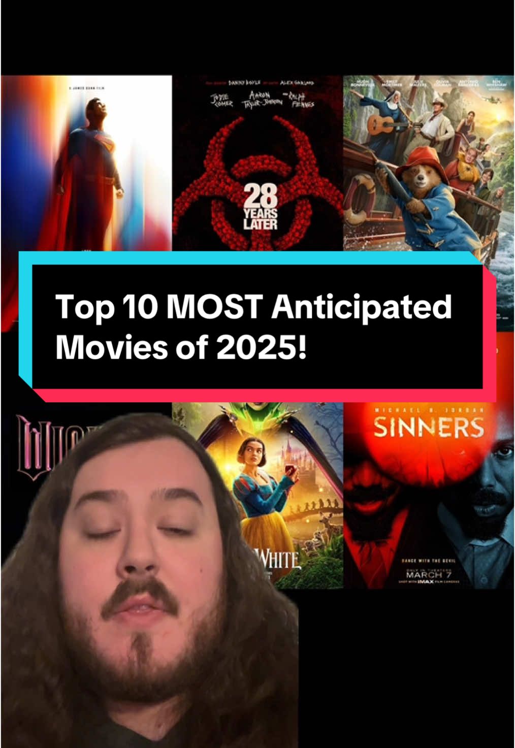 These are my top 10 MOST anticipated movies of 2025! What movies are you looking forward to seeing? #2025movies #2025movie #upcomingmovies #tronares #paddingtoninperu #wickedpart2 #wickedforgood #wickedmovie #28yearslater #superman2025 #snowwhiteliveaction #themonkey #ariaster #mickey17 #saw11 #sawxi 