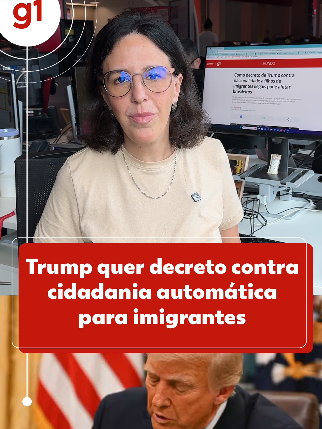 Mudança de governo - Uma das primeiras medidas assinadas por Donald Trump após tomar posse na segunda-feira (20), está causando dúvidas e medo entre os imigrantes, incluindo brasileiros. ➡️Hoje, quando uma imigrante em situação ilegal tem um filho em solo americano, a criança ganha cidadania automaticamente. ➡️A mesma coisa acontece quando a mãe viaja aos Estados Unidos com um visto temporário, como o visto de turista. Se a criança nascer durante o período da viagem, ganha cidadania também. Celebridades já fizeram isso. Trump quer acabar com esse direito e assinou uma ordem para isso, mas juristas consideram que será difícil colocar a medida em prática. Estados governados por democratas já protocolaram ações na Justiça para tentar derrubar o decreto. A Luisa Belchior traz mais detalhes. Pra saber mais, acesse o #g1 #donaldtrump #imigração #cidadania #tiktoknoticias