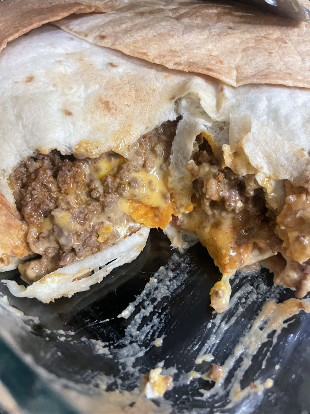 This Taco Crunchwrap is so good! You can add any toppings you would like before serving, we choose not too. I ran out of time so feel free to ask any questions.  #food #venisonrecipes #crunchwrap 