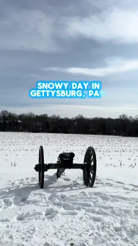 We walked around the battlefield today to capture the beauty of fresh snow!❄️ Start planning your winter journey by using the link in our bio!🔗 #Gettysburg #VisitPA #Travel #Pennsylvania #History #WinterTravel 