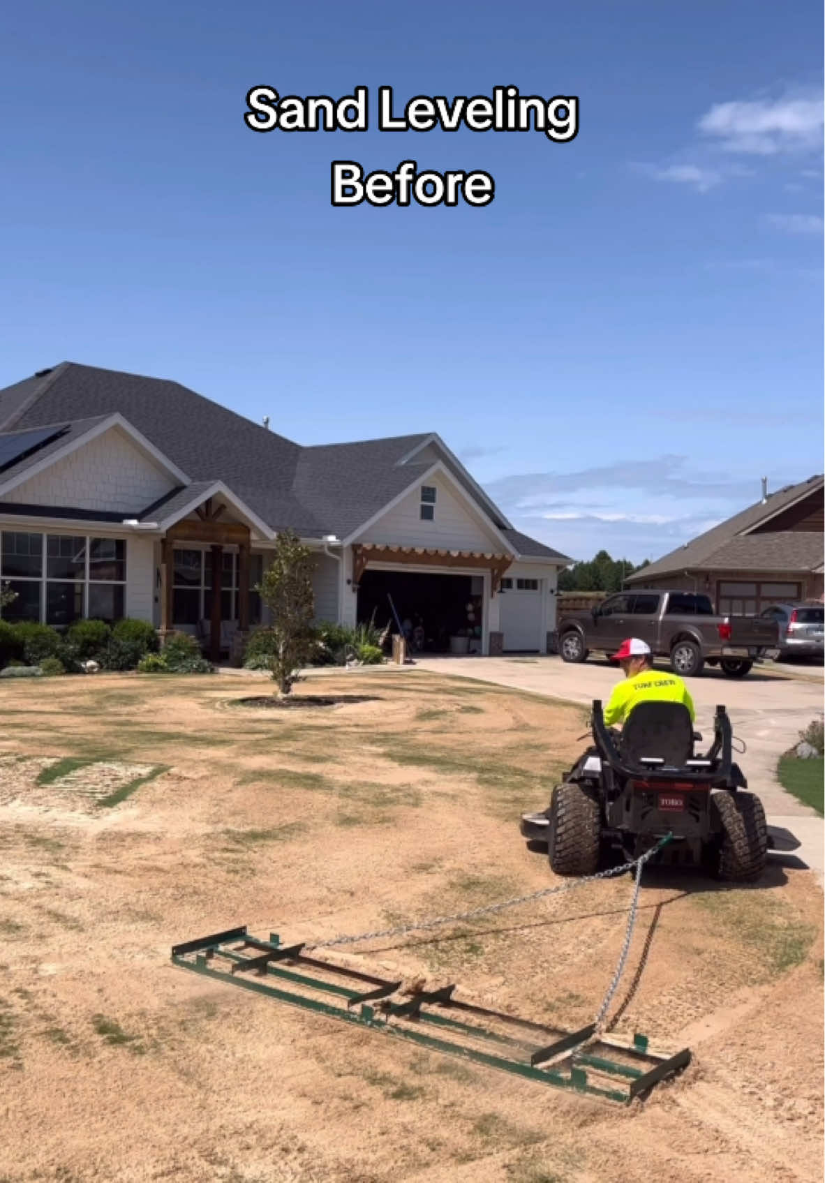Sand Leveling projects before and after  #sandleveling #lawnrenovation