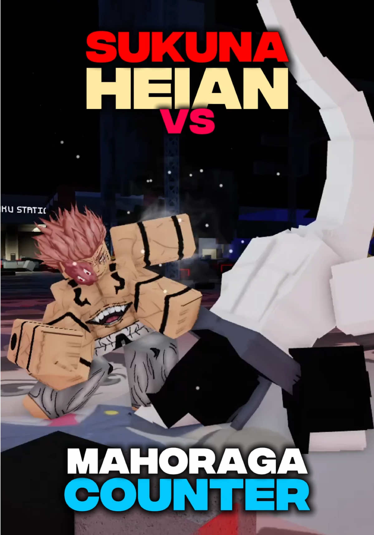 SUKUNA HEIAN VS MAHORAGA COUNTER!! #jujutsushenanigans #roblox #foryou #jjk #jjs #anime #heianerasukuna #mahoraga 