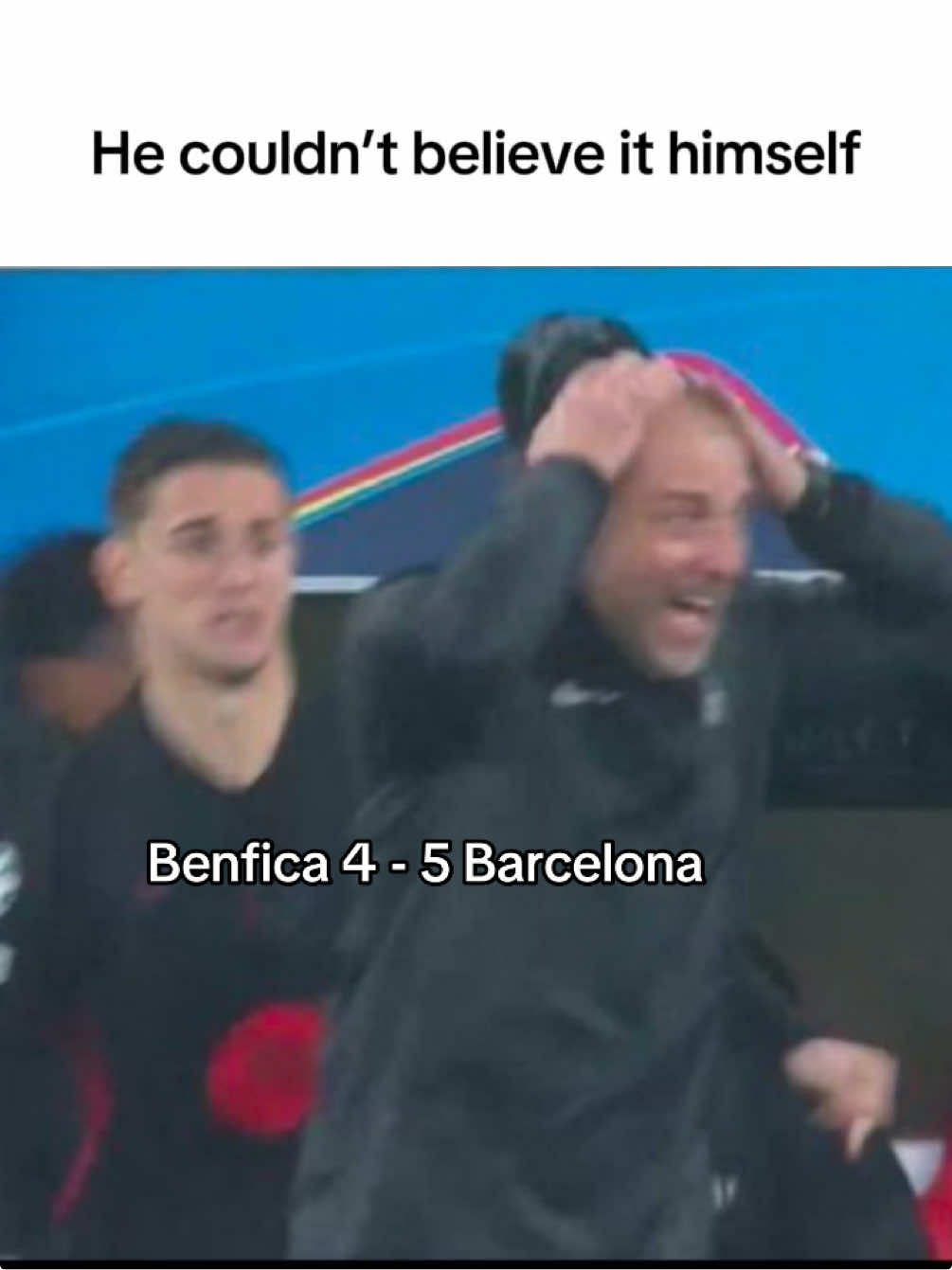 I dont blame him 💀 #championsleague #barca #benfica #fcbarcelona #hansiflick #blaugrana #footballtiktok 