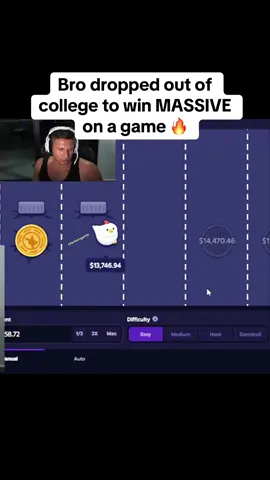 Bro dropped out of college to win massive on a game #kickstreaming #streamer #stevewilldoit #crossyroad 