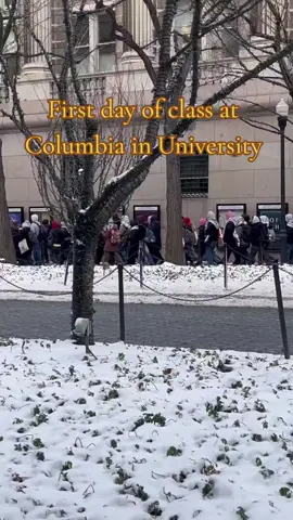 Students are chanting “1,2,3,4, OCCUPATION NO MORE” while walking out of the gates at Broadway and 116th. First day of class at Columbia in University and protests are back. #NewYork 