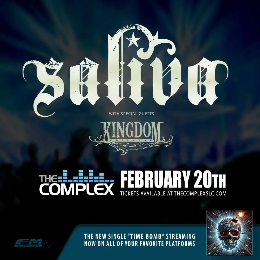 Just in!  Saliva return to The Complex with Kingdom Collapse on February 20th!!  Tickets go on sale THIS Friday at 10am: 