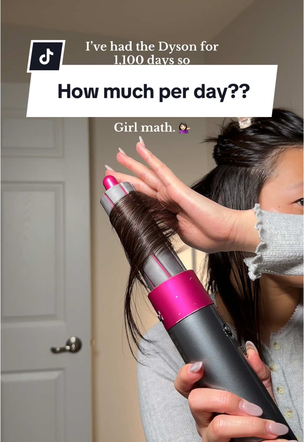 Scientifically proven girl math 🔬🧬🧪👩‍🔬 #hair #hairtok #dyson #fyp 