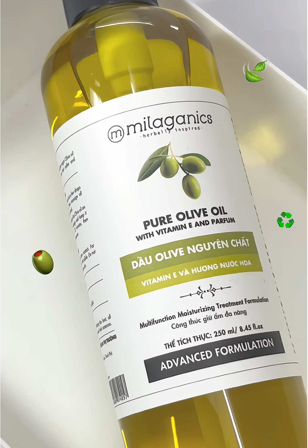 da mướt mới xinh 🙆🏻‍♀️🌟🍃🫒 #oil #olive #milaganics #duongam #xuhuong #hot #viral #skincare 