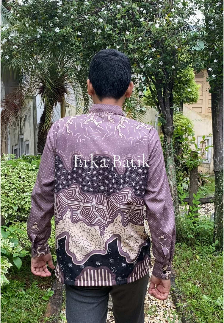 #kemejabatikpria #seragambatik #batikmauve 