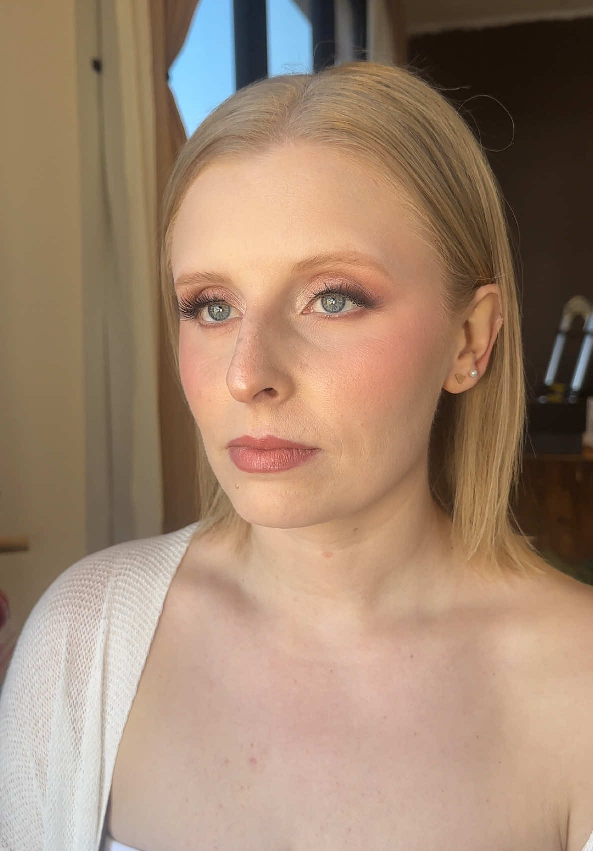 SOFT was the goal! I believe we achieved it! @Sara Jeannette  #bride #bridal #bridaltiktok #makeup #bridalmakeup 