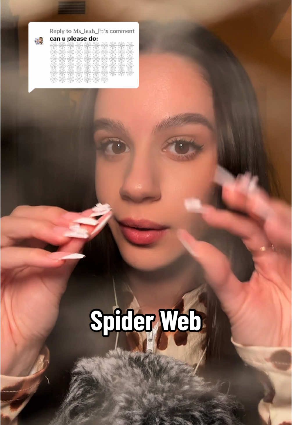 Replying to @𝐌𝐬_𝐥𝐞𝐚𝐡_ᥫ᭡ which trigger should I do next? Write down below ❤️❤️🫶🏻 asmr spider web! #asmr #asmrcommunity #asmrsounds #asmrrelax #asmrvideo #asmrsound #asmrvids #asmrtingles #asmrtriggers #tingles #sleep #sleepy #asmrsleep #whisper #whispers #whispering #asmrwhispering #asmrtriggers #spider #spiderweb #asmrspiderweb 