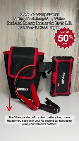 Hurry & grab your Jump Starter Battery Pack before this sale ends! Never stress about being stranded with a dead battery again!!    #tiktokshopfinds #batterypack #jumpercables #sale #vehicleessentials #fypシ゚viral  