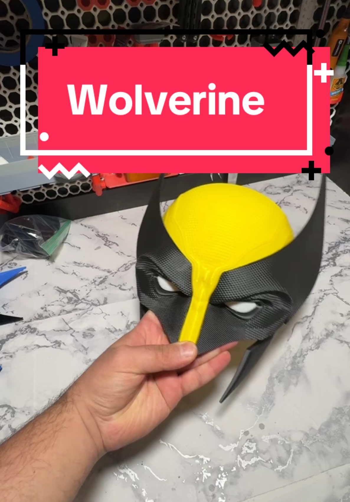 Wolverine full face helmet.  ✔️ Comes in many sizes and colors.  ✔️ Comic accurate and fully wearable.  🫶🏻Enjoy this make!  #wolverine #asmr #tiktokshop #cosplay #cosplaygirl #cosplayer #cosplaytiktok 