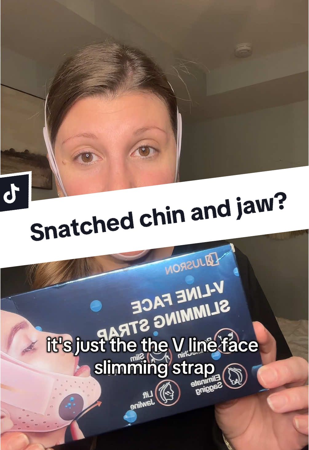 I mean…..a chin strap is a heck of a lot cheaper than a facelift! As ridiculous as it may look 🤷🏼‍♀️ #forthewomen #womenover40 #womenover40ontiktok #slimmingstrap #perimenopauseweightgain #momsover40 #tiktokshop 