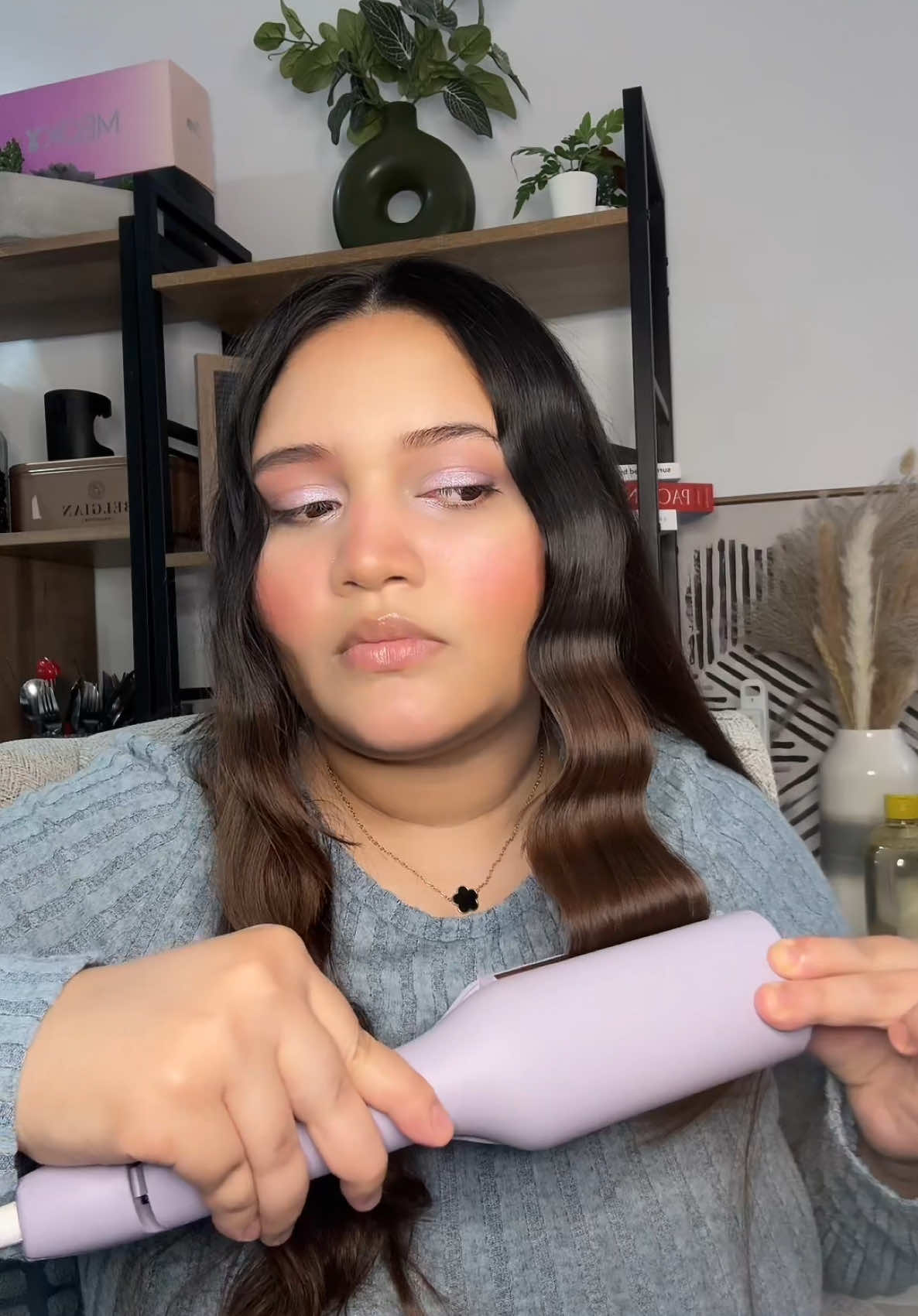 Wavy hair curler #januarydealdrops #haircurler #frenchwaves #spotlightdeals #tiktokmademebuyit 