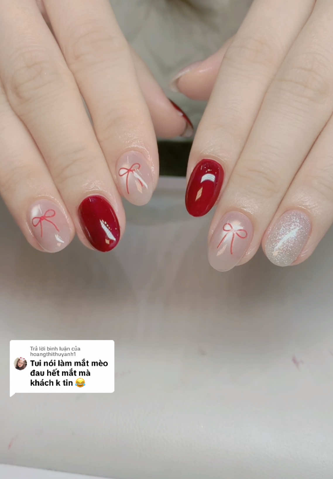 Trả lời @hoangthithuyanh1 nữa nè 😅 nhưng mà tui thích 😆😆 #nailtet #naildouyin #nailsdesign #matmeoanhtrang #nailart 