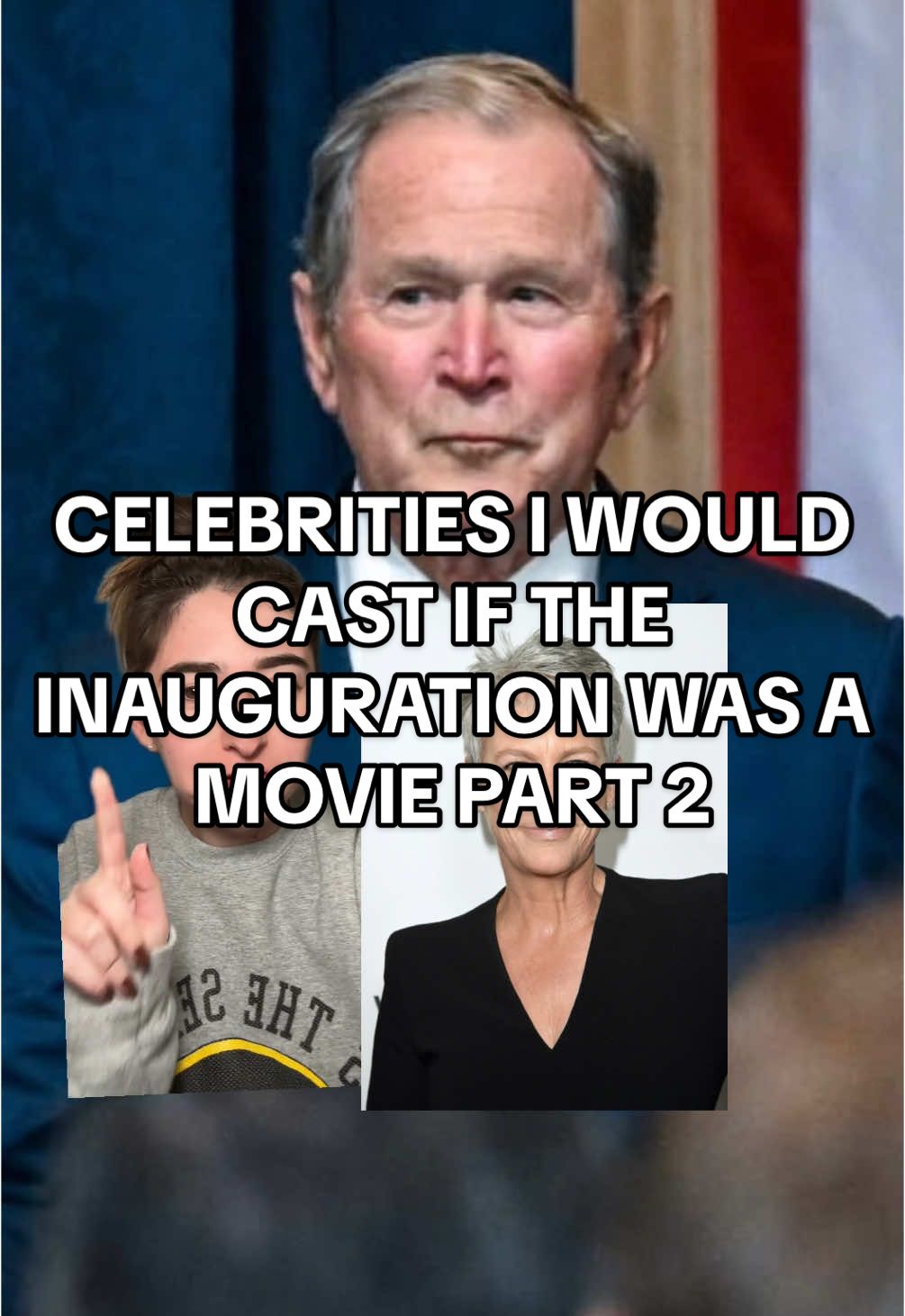 Replying to @Titttttie this celeb lineup might even be better than part 1 🤣 lmk your thoughts!! #celeblookalike #whoiwouldcast #inauguration  #greenscreen 