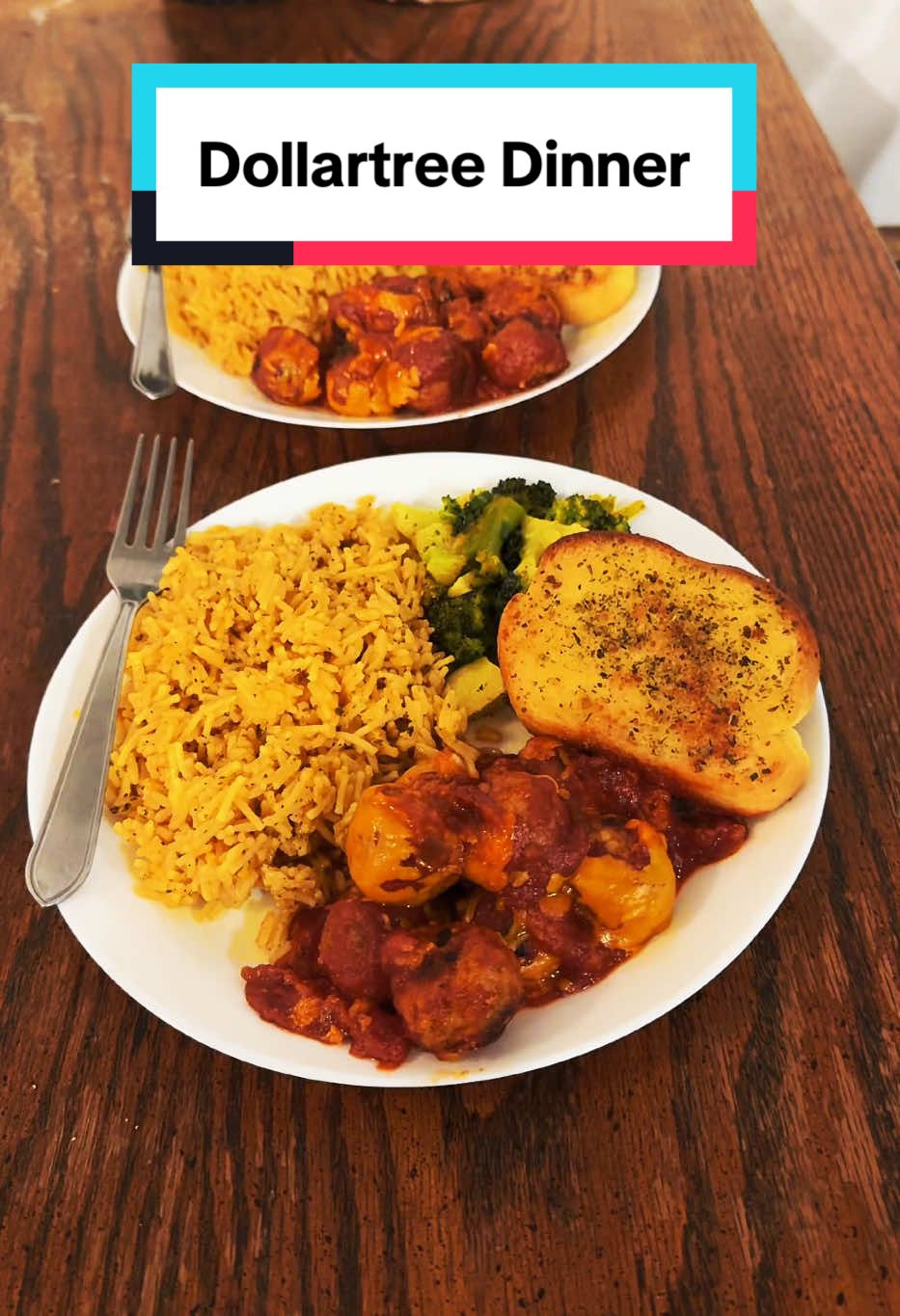 “✨ Dollar Tree Dinner for Two! ✨ Made a delicious and budget-friendly meal for under $10: 🍽️ Meatball Sloppy Joe 🍽️ Veggie Rice 🍽️ Garlic Bread #dollartree #cheapmeals #dollarmeals #budgetmeals #EasyRecipe 