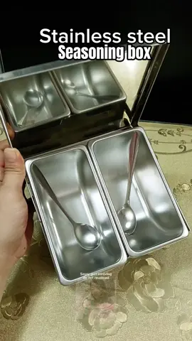 Stainless steel seasoning box #kitchenfinds #seasoningbox 