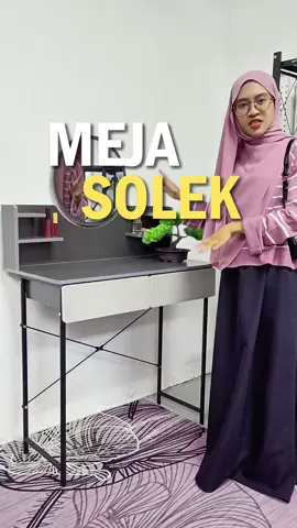 ✨Meja Solek ✨ design simple & jimat ruang macamni la yang kita nak!!😍😍 Grab di bag kuning guyss!!🛍️🛍️🛒🛒😉😉 #mejasolek #mejamakeup #dressingtable #makeup #gdeal #gdealmy #furniture #tiktokshop #fyp #fyppage #foryourepage #tiktokmalaysia #aesthetic #fyppppppppppppppppppppppp 