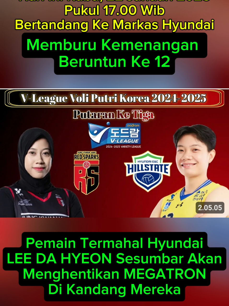 Megatron Hari Ini Bertandang Ke Markas Hyundai Memburu Kemenangan Ke 12 #dayakganteng #koreanvleague #megawatihangestri #megatron #fypage #jejakkamanglayo 