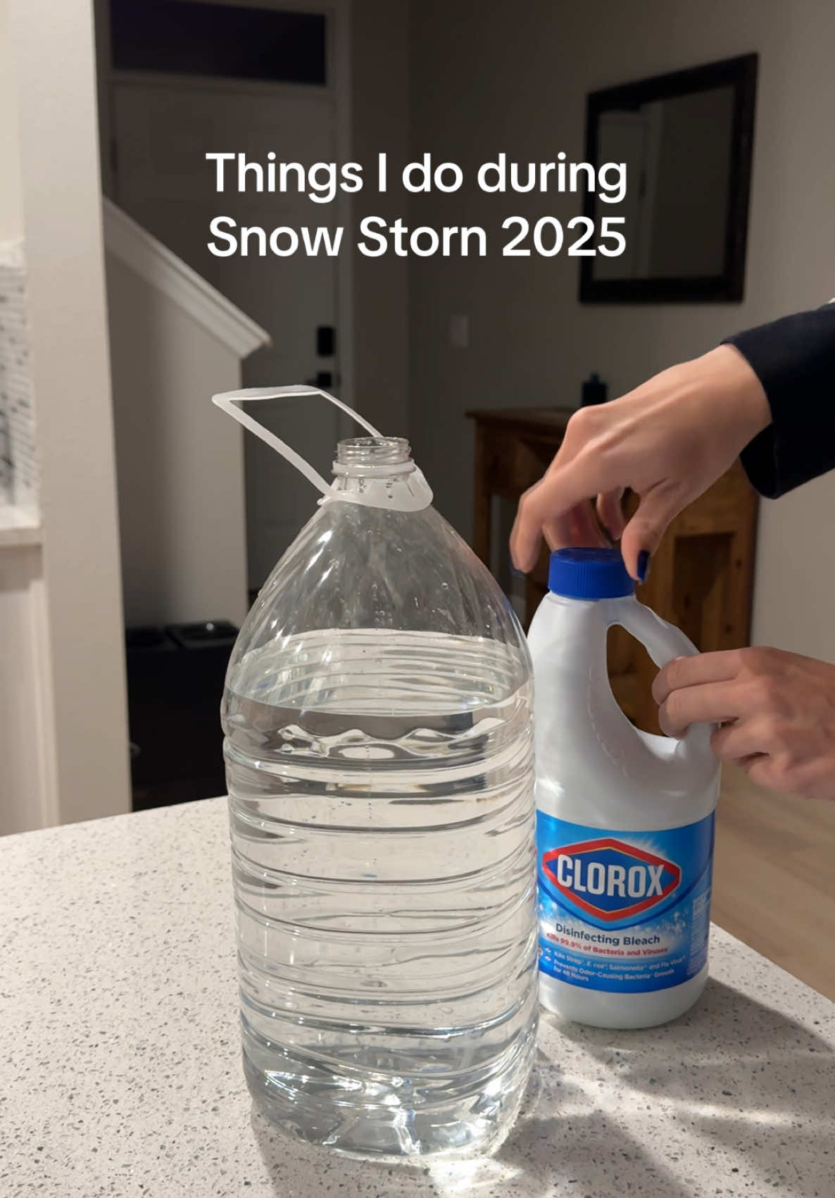 Things I do to prepare for snowstorm or power outage. Everyone should know essential survival tips #snowstorm #snowtips #tips #staysafe #snow #storm #survivaltips #survivalskills #safetytips #floridasnow 