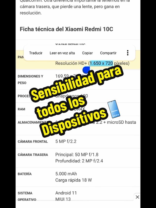 Si tu dispositivo tiene una resolución diferente utiliza la resolución similar ⬅️ #Configuracionesfreefire #Sensibilidadefreefire #fyp #freefire_lover #FreeFireLatam #Viral #FreeFire #Foryou #SensiGold #Minitwo9 #tutorial 