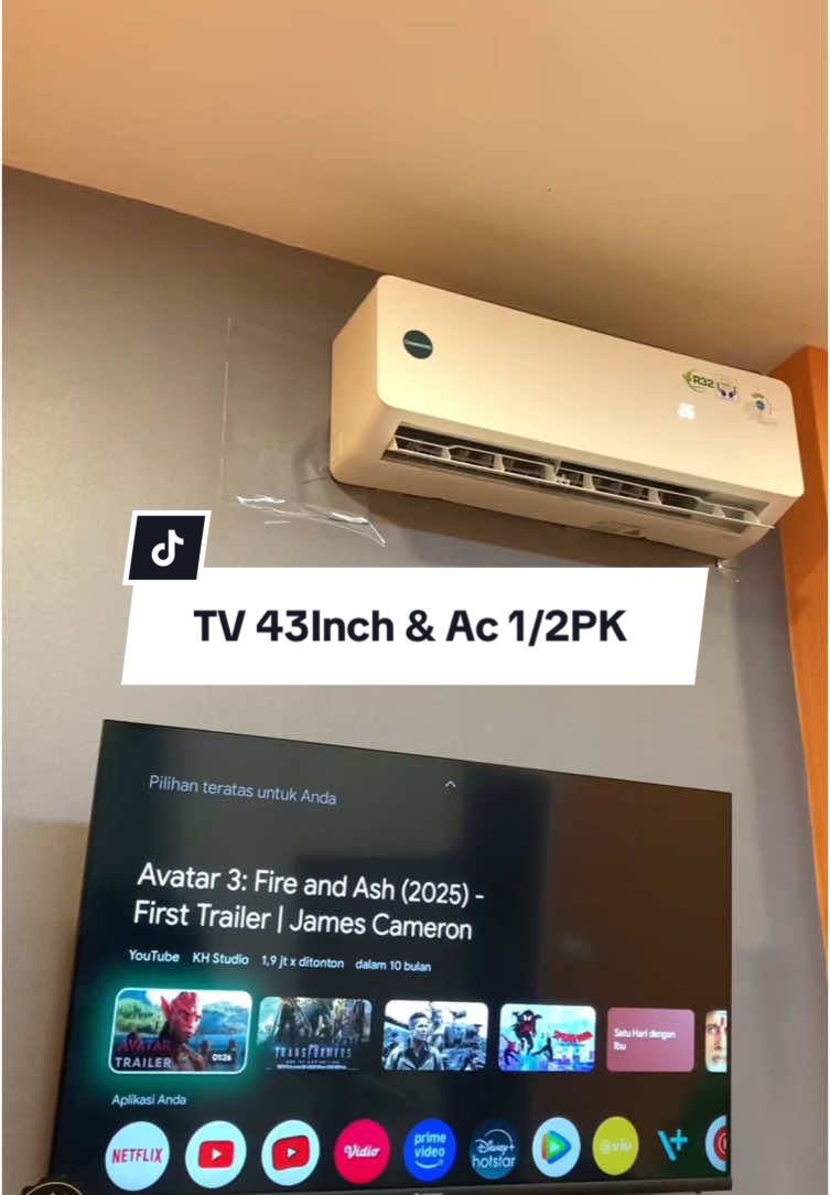 43Inch Google Tv Terbaru dari Changhong dan Ac 1/2Pk yang cocok untuk kamar kalian😍                #acchanghong #googletv #tvsmart #tvgoogle43inch #tvchanghong #fyp #acsuperdingin #changhongac #homeappliance 