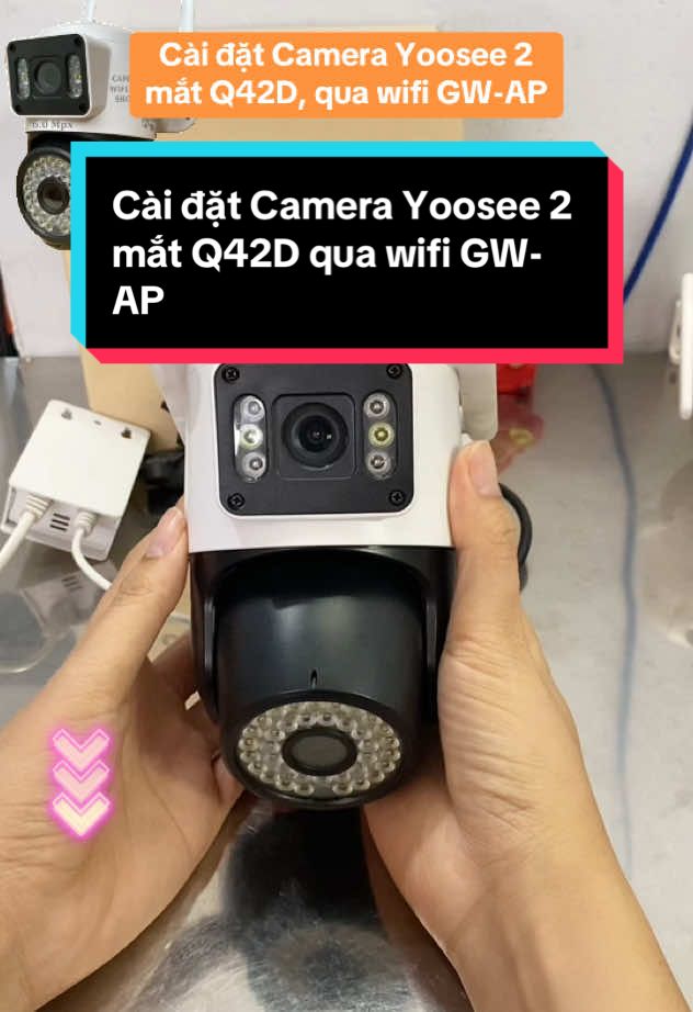 Hướng dẫn cài đặt Camera Yoosee 2 mắt Q42D không cần quét mã QR. Camera Yoosee 2 mắt Q42D chống nước sử dụng được cả trong nhà và ngoài trời, hỗ trợ kết nối wifi hoặc dây Lan, xem đêm có màu, quang sát 1 lúc 2 khung hình, hình ảnh Full HD góc nhìn rộng, xoay 300 độ ngang 90 độ dọc, tự động theo dõi vật thể chuyển động, điều khiển từ điện thoại, đàm thoại 2 chiều #tieuhuu #cameragiamsat #camerachongtrom #cameratrongnha #cameraxoay360do #secutitycamera #camerangoaitroi #camerayoosee #yooseeq42d #camerayoosee2mat #LearnOnTikTok  
