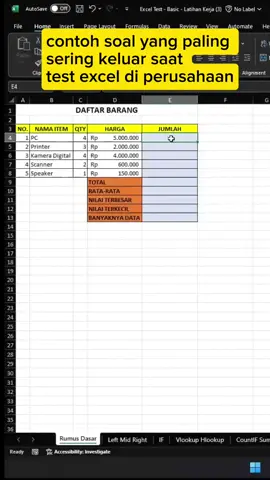 #excel #belajarexcel #tutorialexcel 