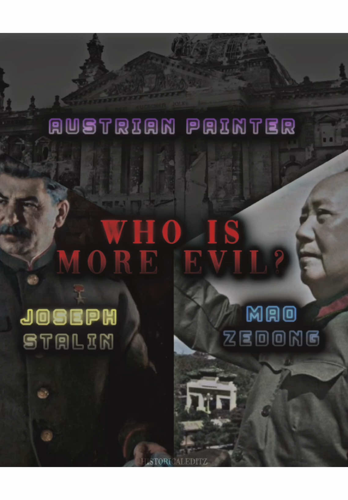 A.H vs Stalin vs Mao #evil #edit #history #historical #fyp #foryou #viral #capeditz219 