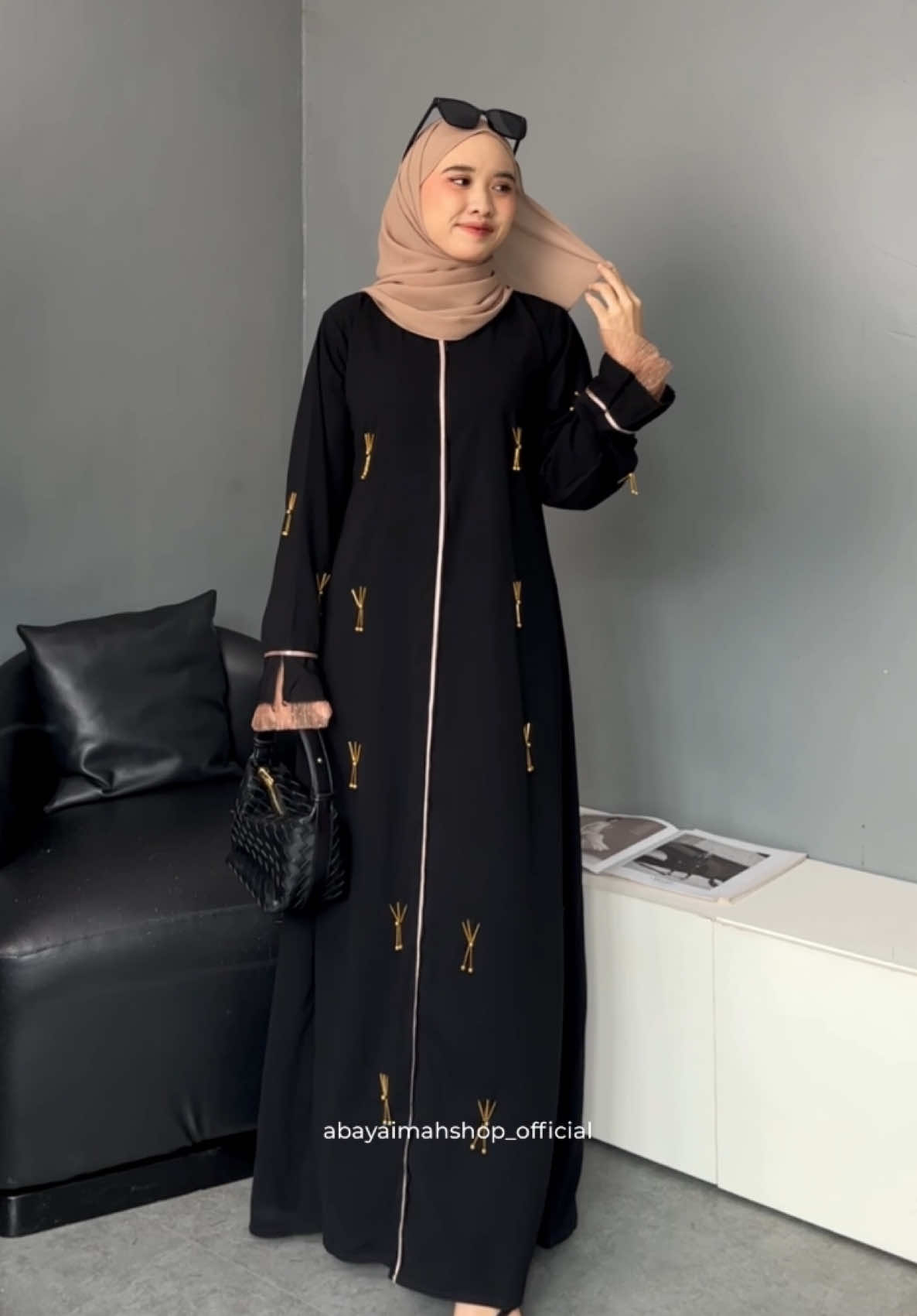 rekomendasi abaya cantik harga 170ribuan 🛒 abaya 170rb — l!nk no. 505a [@Abaya Imah Shop OFFICIAL] bag — 506a heels — 229a #fyp #outfitideas #outfitlebaran2025 