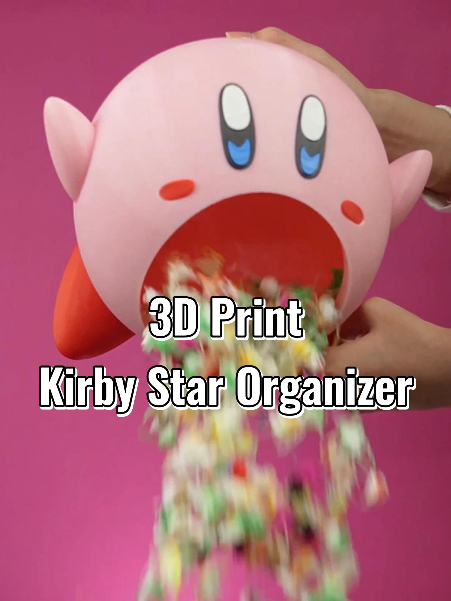 In addition to storage, I use it for print waste.hiahiahia😎 Filament:SUNLU PETG Sakura Pink Model:MakerWorld @Orphea #sunlu #3dprint #3dprinting #filament #kirby #organizer