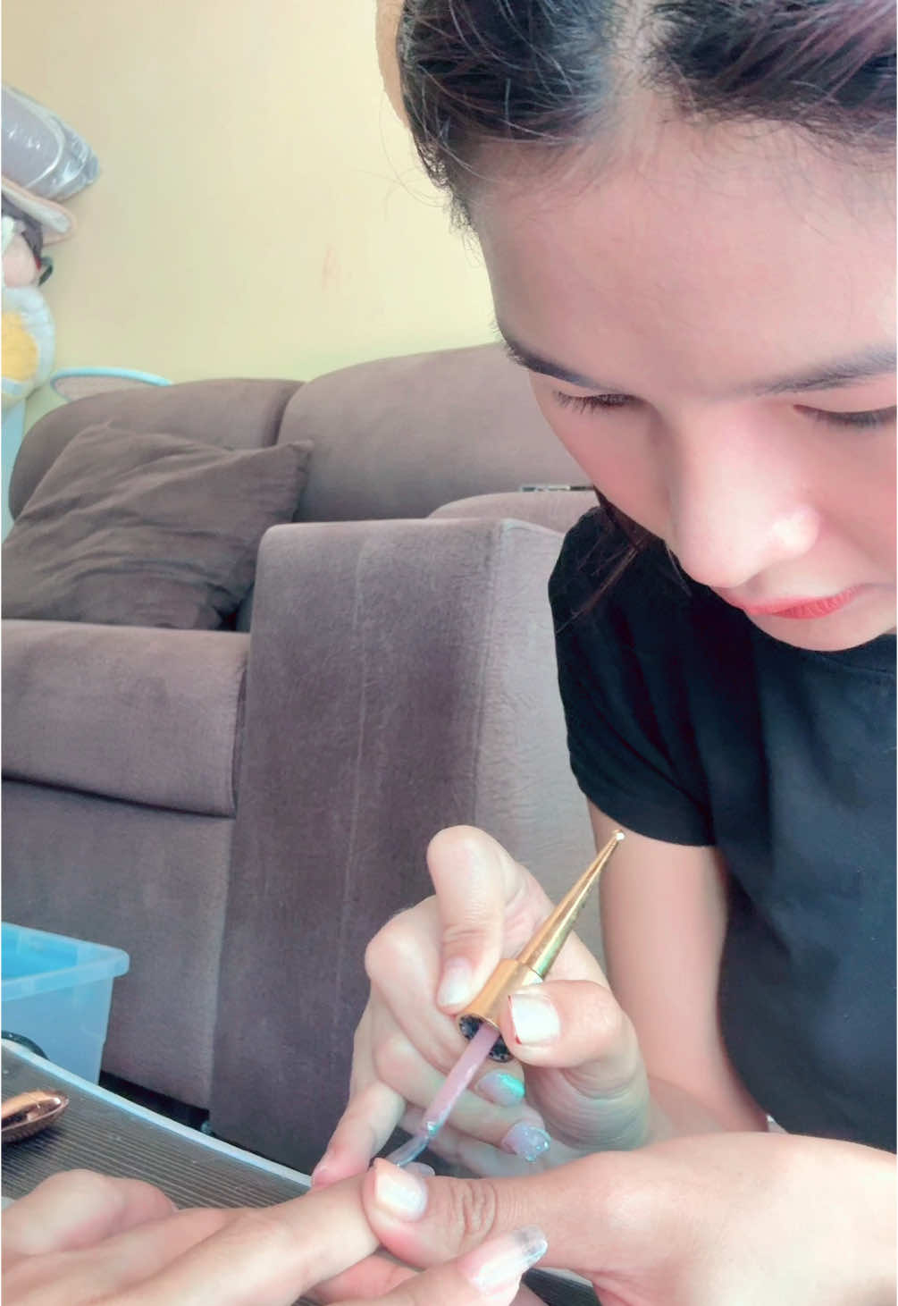 หนูไม่ได้ออกกำลังกายเป็นอย่างเดียวน้า เป็นช่างทำเล็บก็พอไปได้อยู่ 🤣 หายไปทำเล็บมาค้า #เทรนด์วันนี้ #fyp  #ทําเล็บ 