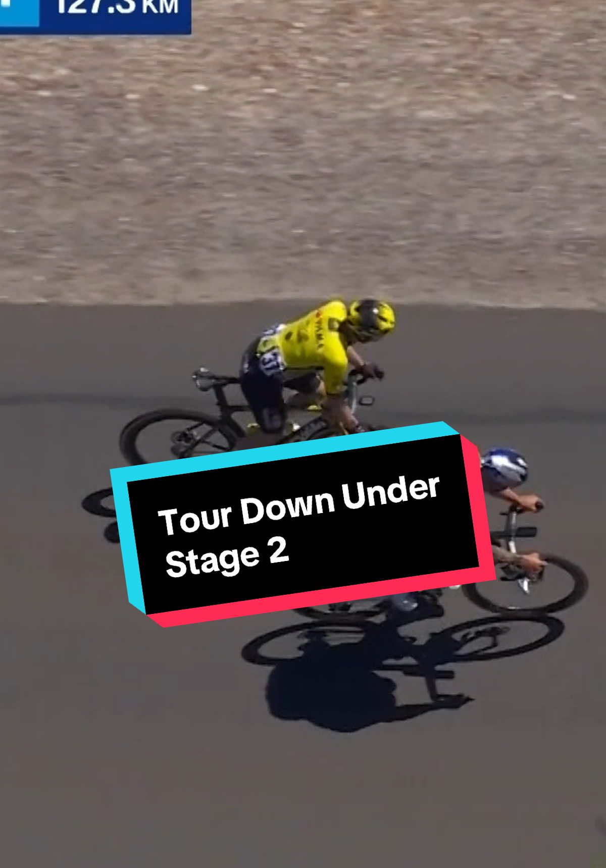From crash…to stage victory 💥💪 #tourdownunder #roadcycling 